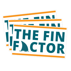 The Fin Factor Official Logo Sticker (3-Pack)